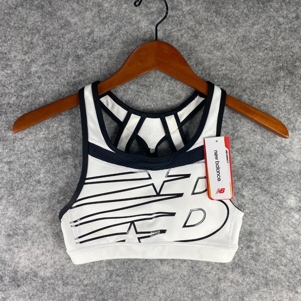 New Balance Pulse Sports Bra White USA Size XS